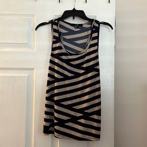 XXI Forever 21 Racerback Tank Top. Navy and tan. Size M.